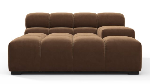 The Tufty – Mocha Velvet, Deep Large Armrest (Right)