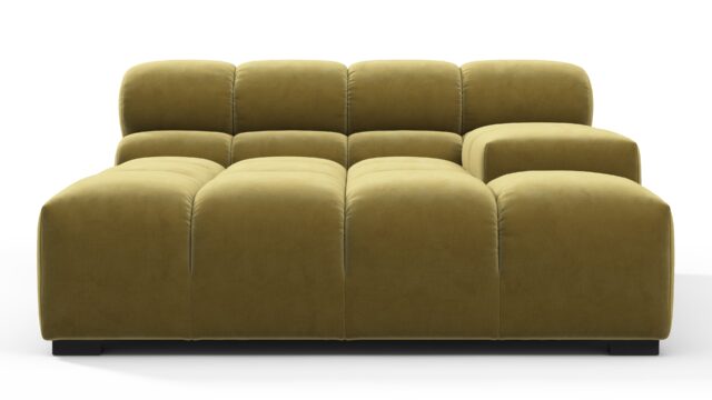 The Tufty – Olive Gold Velvet, Deep Large Armrest (Right)
