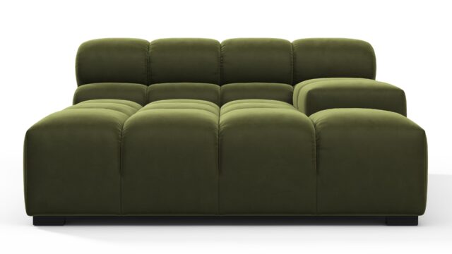 The Tufty – Thyme Luxe Velvet, Deep Large Armrest (Right)