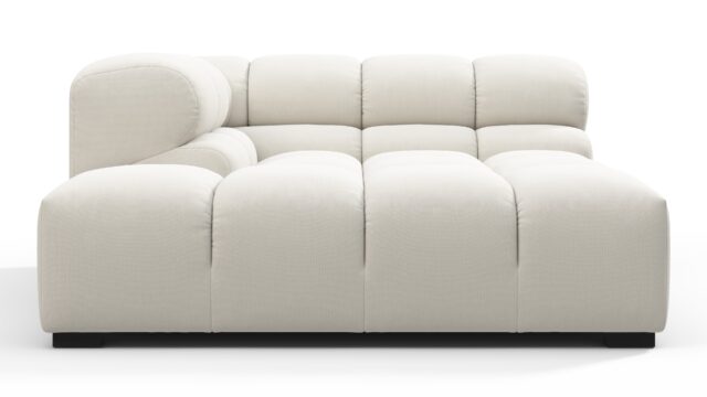 The Tufty – Oatmeal Brushed Weave, Deep Corner Half (Left)