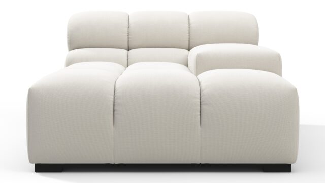 The Tufty – Oatmeal Brushed Weave, Deep Armrest (Right)