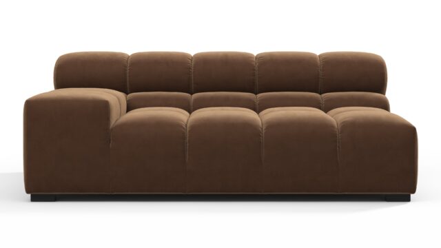 The Tufty – Mocha Velvet, Extra Large Armrest (Left)