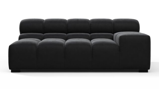 The Tufty – Black Velvet, Extra Large Armrest (Right)
