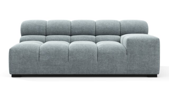 The Tufty – Cerulean Chenille, Extra Large Armrest (Right)