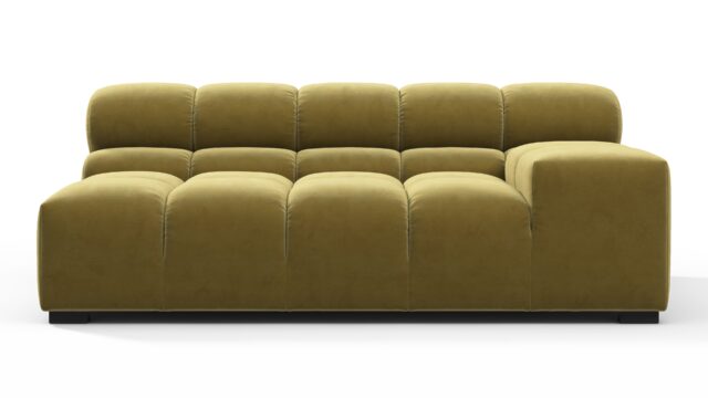 The Tufty – Olive Gold Velvet, Extra Large Armrest (Right)