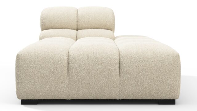 The Tufty – Eggshell Boucle, Armless Chaise (Right)