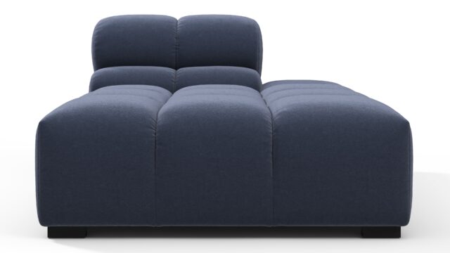 The Tufty – Royal Blue Wool, Armless Chaise (Right)