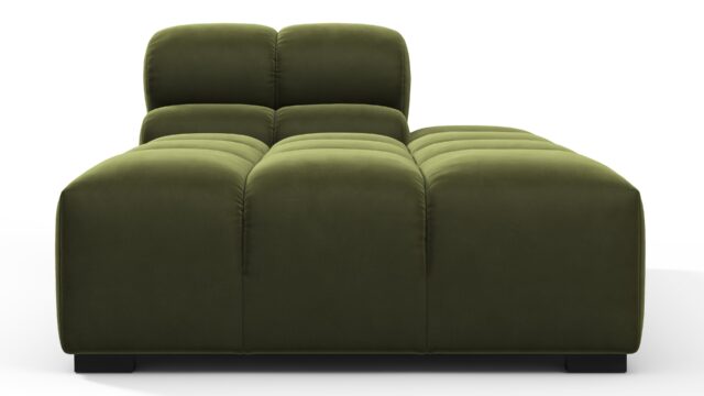 The Tufty – Thyme Luxe Velvet, Armless Chaise (Right)