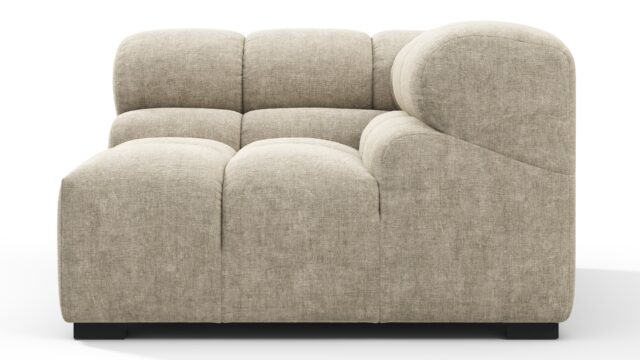 The Tufty – Beige Gray Chenille, Corner (Right)