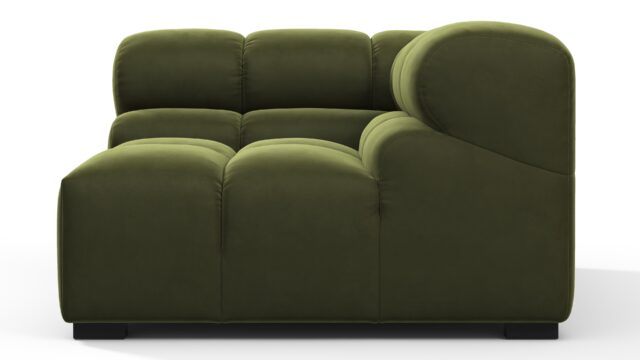 The Tufty – Thyme Luxe Velvet, Corner (Right)