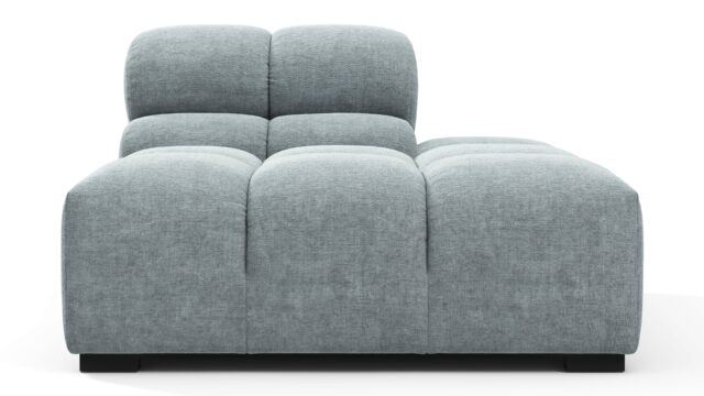 The Tufty – Cerulean Chenille, End Armless (Right)