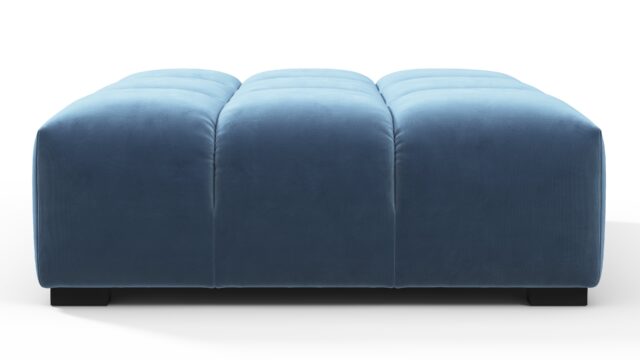 The Tufty – Aegean Blue Velvet, Ottoman