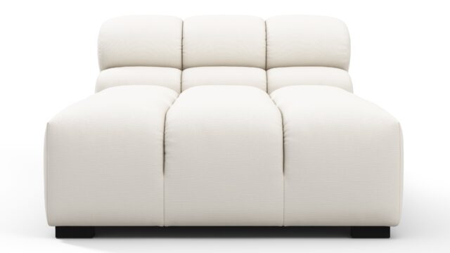 The Tufty Outdoor – Soft White Performance Weave (Outdoor), Armless Chaise