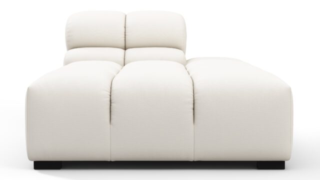 The Tufty Outdoor – Soft White Performance Weave (Outdoor), Armless Chaise (Right)