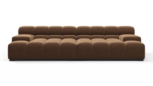 The Tufty – Mocha Velvet, Extra Deep Sofa – Sectional