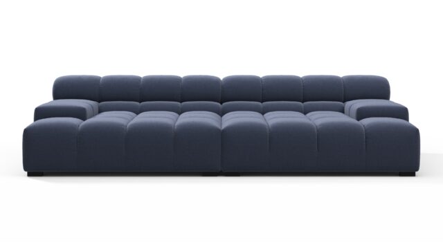 The Tufty – Royal Blue Wool, Extra Deep Sofa – Sectional