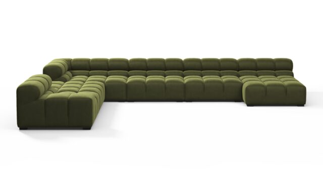 The Tufty – Thyme Luxe Velvet, Extra Large Corner (Left) – Sectional