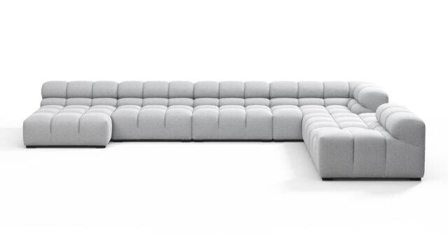 The Tufty – Light Gray Wool, Extra Large Corner (Right) – Sectional