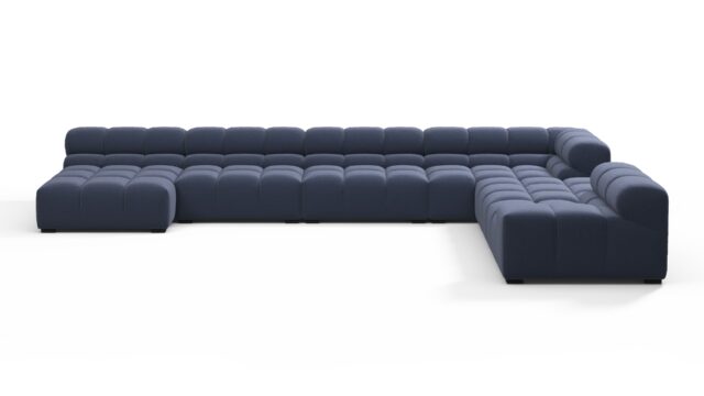 The Tufty – Royal Blue Wool, Extra Large Corner (Right) – Sectional