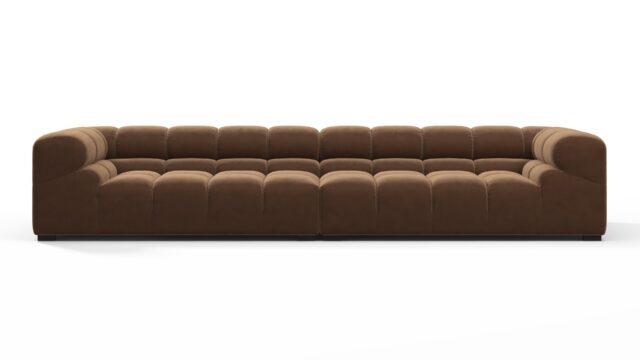 The Tufty – Mocha Velvet, Extra Large Sofa – Sectional
