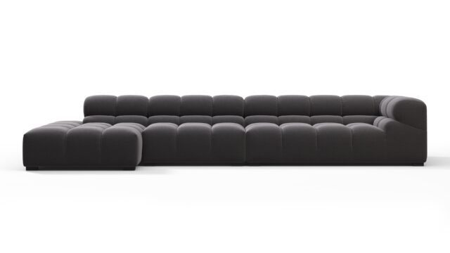 The Tufty – Ink Brushed Weave, Sectional Large Chaise (Left)