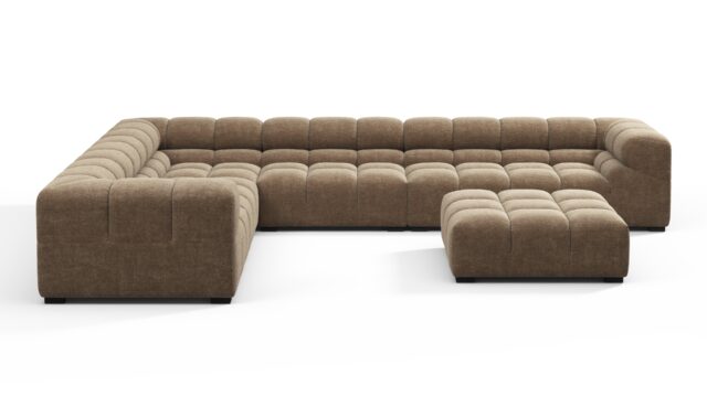 The Tufty – Cappuccino Brown Chenille, Large Corner (Left) – Sectional