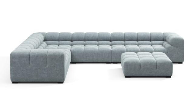 The Tufty – Cerulean Chenille, Large Corner (Left) – Sectional
