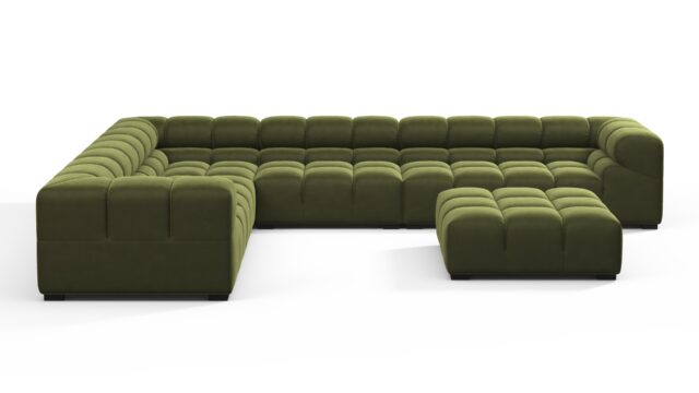 The Tufty – Thyme Luxe Velvet, Large Corner (Left) – Sectional