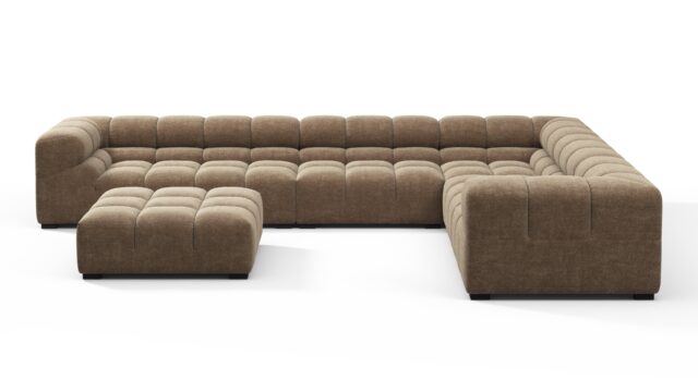 The Tufty – Cappuccino Brown Chenille, Large Corner (Right) – Sectional