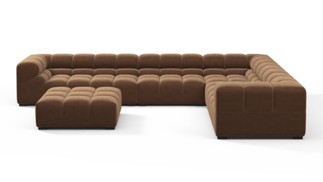 The Tufty – Mocha Velvet, Large Corner (Right) – Sectional
