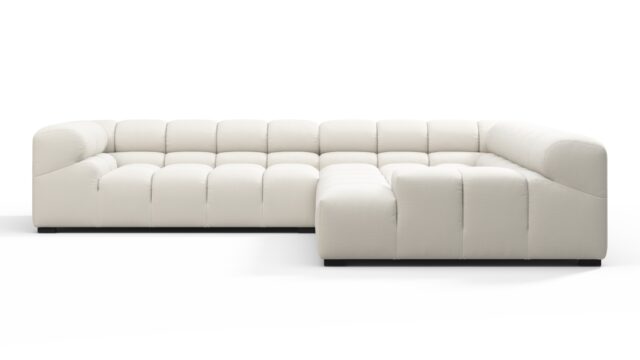 The Tufty – Oatmeal Brushed Weave, Corner (Right) – Sectional