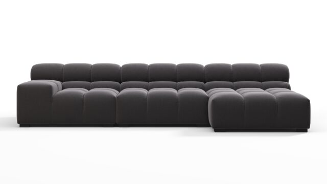 The Tufty – Ink Brushed Weave, Small Chaise (Right) – Sectional