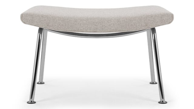 The Wing – Wheat Gray Wool, Ottoman