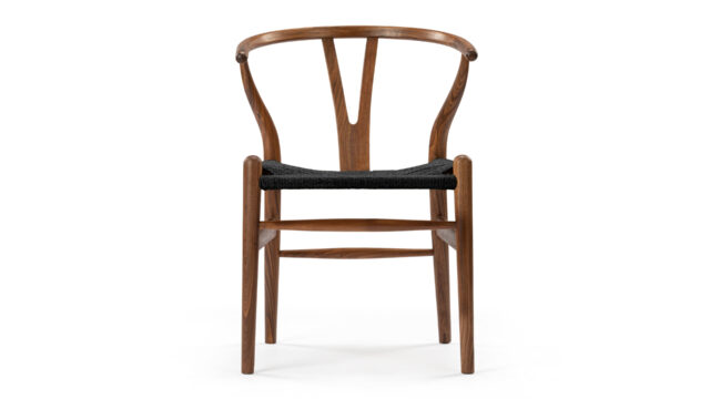 The Wish – Walnut with Black Seat, Dining Chair