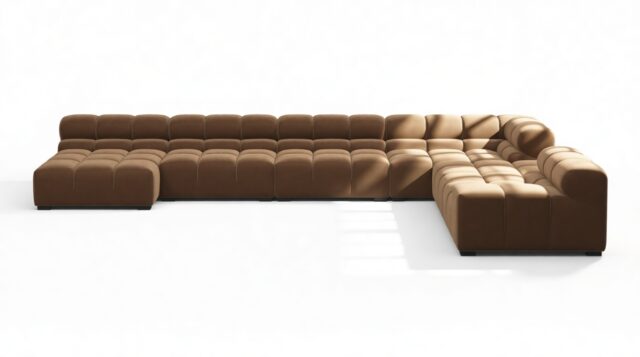 The Tufty – Mocha Velvet, Extra Large Corner (Right) – Sectional