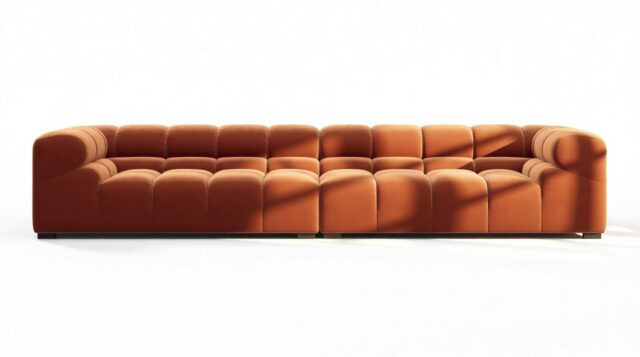 The Tufty – Spice Velvet, Extra Large Sofa – Sectional