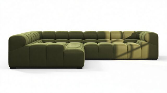 The Tufty – Thyme Luxe Velvet, Corner (Left) – Sectional