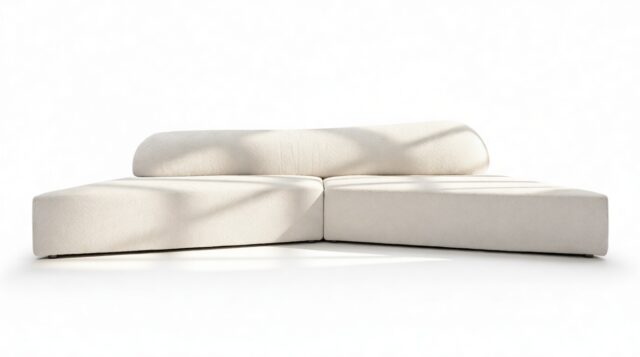 The On the Rocks – Light Gray Weave, Small Sectional