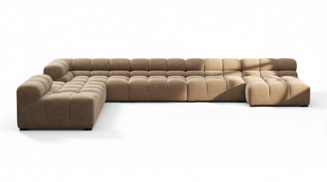 The Tufty – Cappuccino Brown Chenille, Extra Large Corner (Left) – Sectional