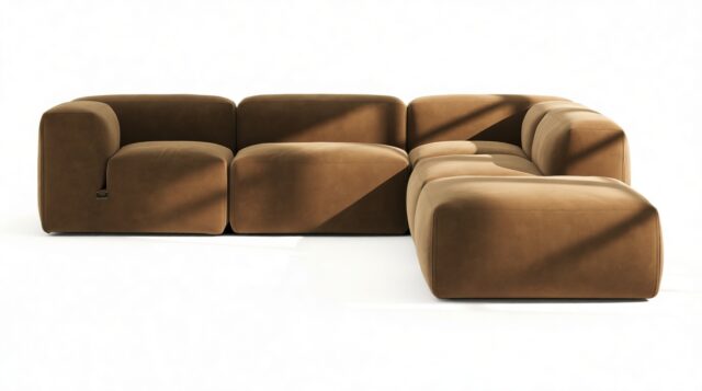 The Le Mura – Brown Vegan Suede, Right Corner