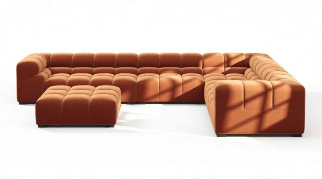 The Tufty – Spice Velvet, Large Corner (Right) – Sectional
