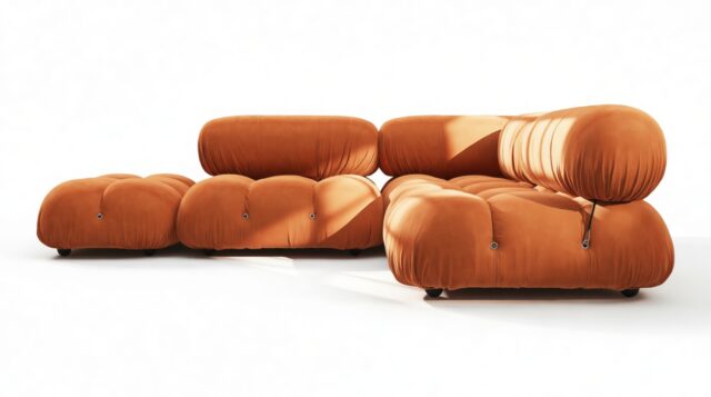 The Bellini – Apricot Velvet, Sectional (Small Right Corner)