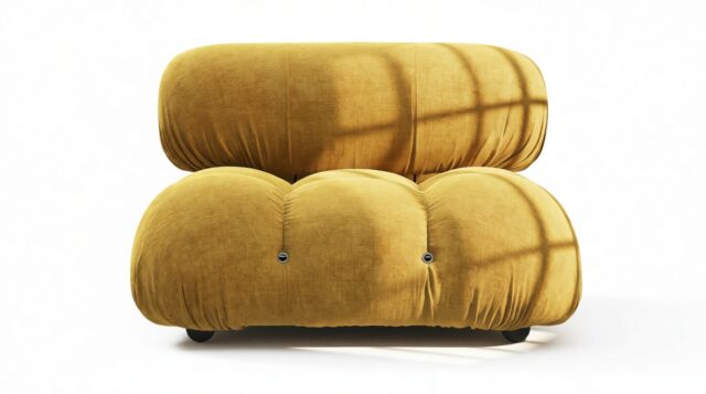 The Bellini – Mustard Yellow Chenille, Armless Module