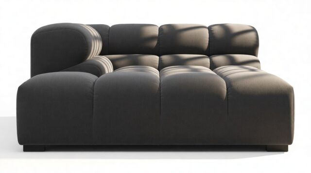 The Tufty – Ink Brushed Weave, Deep Corner Half (Left)