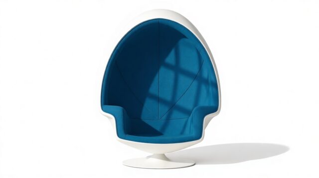 The Primo – Indigo Blue Wool, Alpha Egg Chair