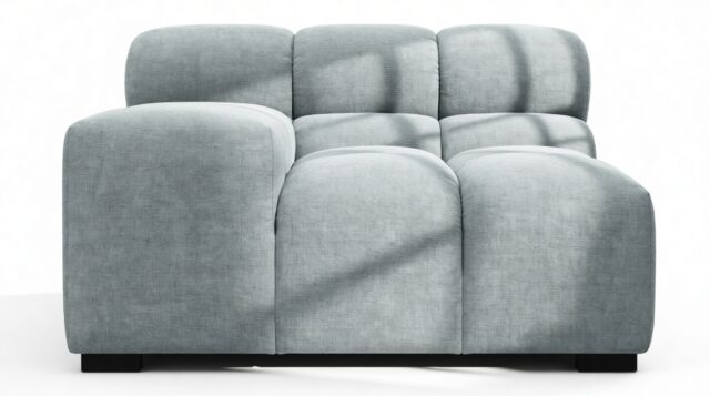 The Tufty – Cerulean Chenille, Armrest (Left)