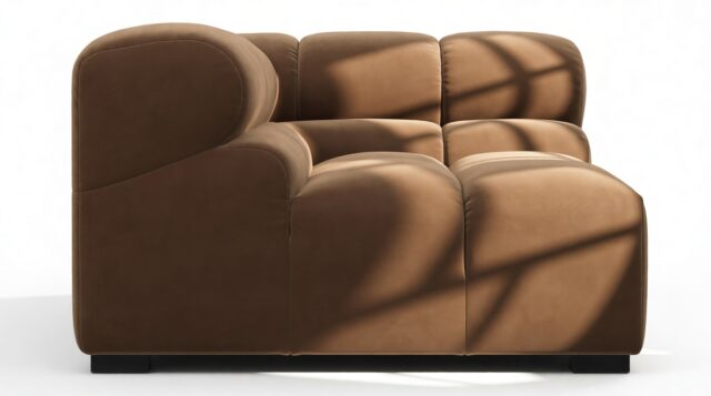 The Tufty – Mocha Velvet, Corner (Left)