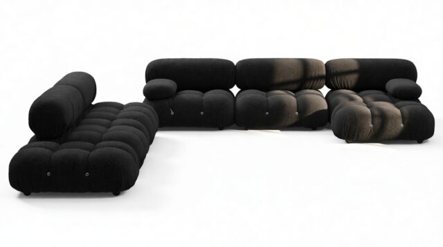 The Bellini – Black Boucle, Sectional (Large Left Corner)