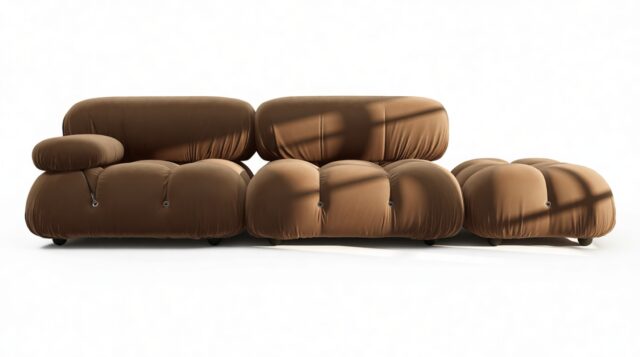 The Bellini – Mocha Velvet, Open End Sofa (Right)