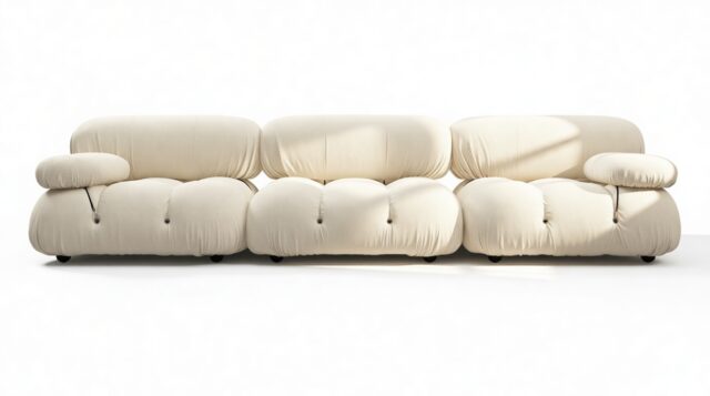 The Bellini Outdoor – Cream Chunky Performance Weave (Outdoor), Three Seater Sofa